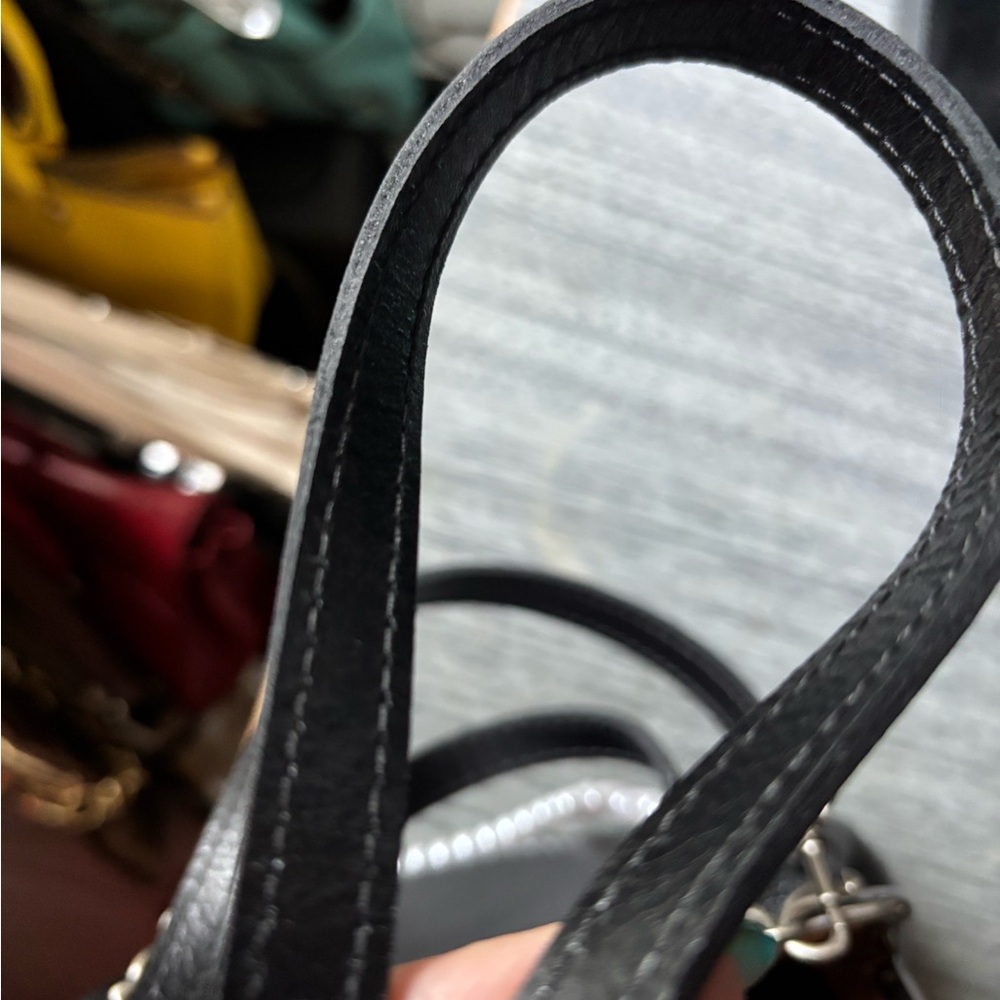Patricia Nash Black and White Crossbody Bag with Pearl Detail - Picture 9 of 12
